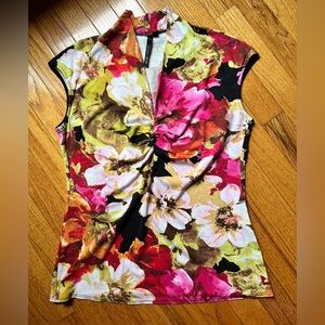 Kay Celine Vibrant Floral Top - Size L